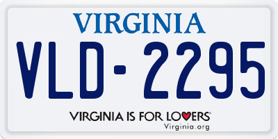 VA license plate VLD2295