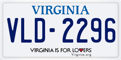 VA license plate VLD2296
