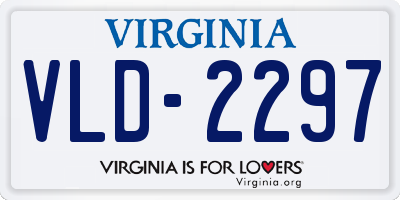 VA license plate VLD2297