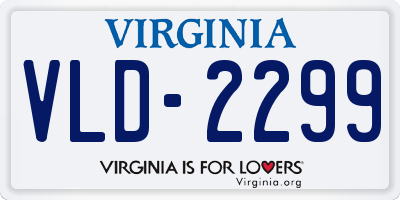 VA license plate VLD2299