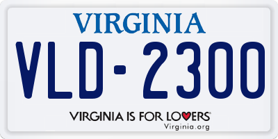 VA license plate VLD2300