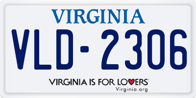 VA license plate VLD2306