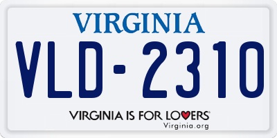 VA license plate VLD2310
