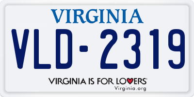 VA license plate VLD2319
