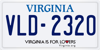 VA license plate VLD2320