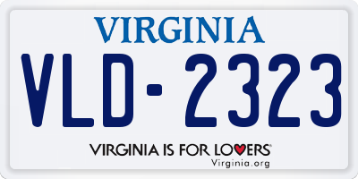 VA license plate VLD2323