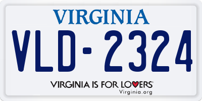 VA license plate VLD2324