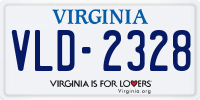 VA license plate VLD2328
