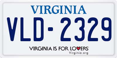 VA license plate VLD2329