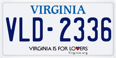 VA license plate VLD2336