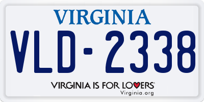 VA license plate VLD2338