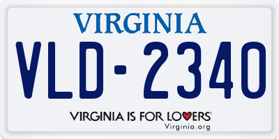 VA license plate VLD2340