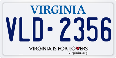 VA license plate VLD2356