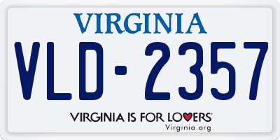 VA license plate VLD2357