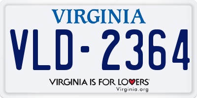 VA license plate VLD2364