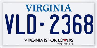 VA license plate VLD2368