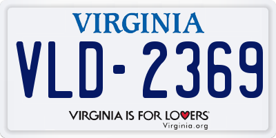VA license plate VLD2369