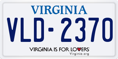 VA license plate VLD2370