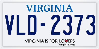VA license plate VLD2373