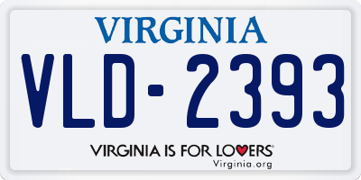 VA license plate VLD2393