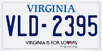 VA license plate VLD2395