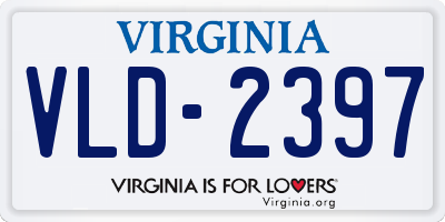 VA license plate VLD2397