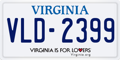 VA license plate VLD2399