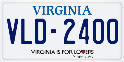 VA license plate VLD2400