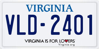 VA license plate VLD2401