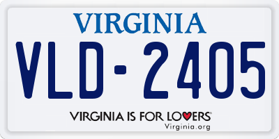 VA license plate VLD2405