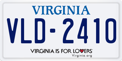 VA license plate VLD2410