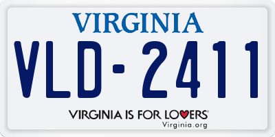 VA license plate VLD2411