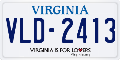 VA license plate VLD2413