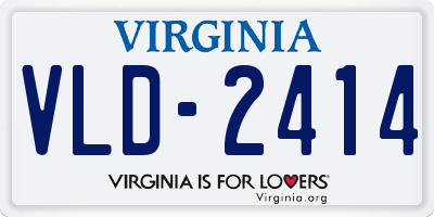 VA license plate VLD2414
