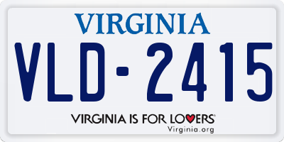 VA license plate VLD2415