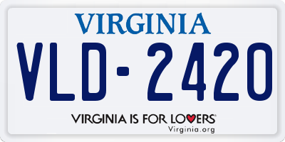 VA license plate VLD2420