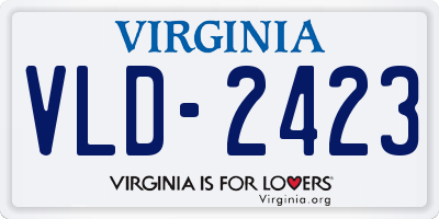 VA license plate VLD2423