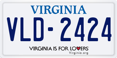 VA license plate VLD2424