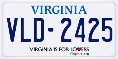 VA license plate VLD2425
