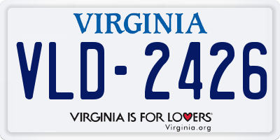 VA license plate VLD2426