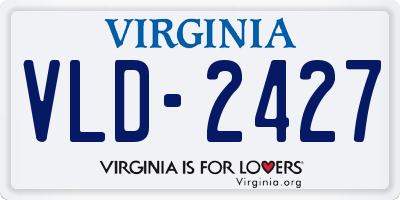 VA license plate VLD2427