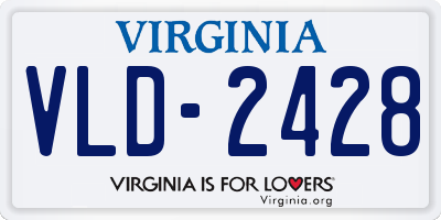 VA license plate VLD2428