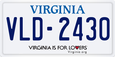 VA license plate VLD2430