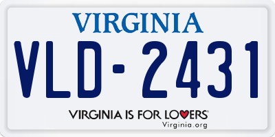 VA license plate VLD2431