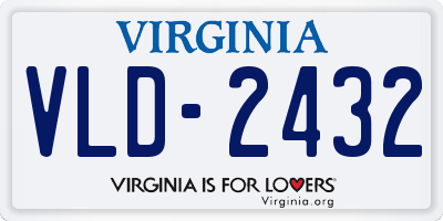 VA license plate VLD2432