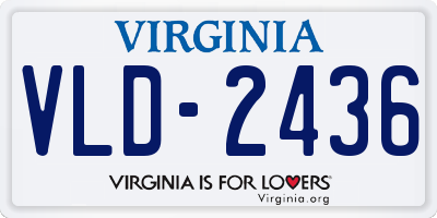 VA license plate VLD2436