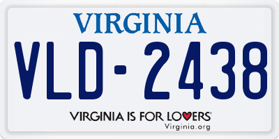 VA license plate VLD2438