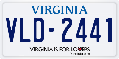 VA license plate VLD2441