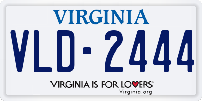 VA license plate VLD2444