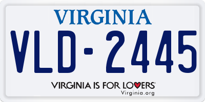 VA license plate VLD2445